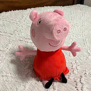 Peppa Pig In‎ Red Dress Character Plush Stuffed Animal Toy